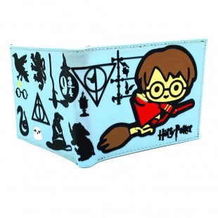 Billetera Harry Potter Porta Documentos Hermione Celeste Ron